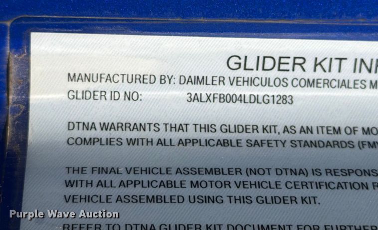 image for item ED5926 2020 Freightliner Coronado glider kit semi truck