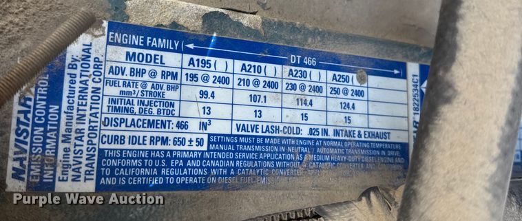 image for item EF2186 1995 International 4800 flatbed truck