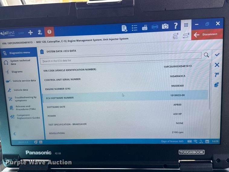 image for item EF2191 1999 Peterbilt 377 semi truck