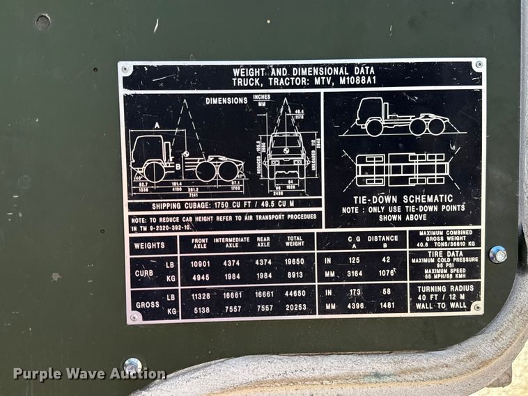 image for item EH7511 2001 Stewart Stevenson M1088A1 flatbed truck