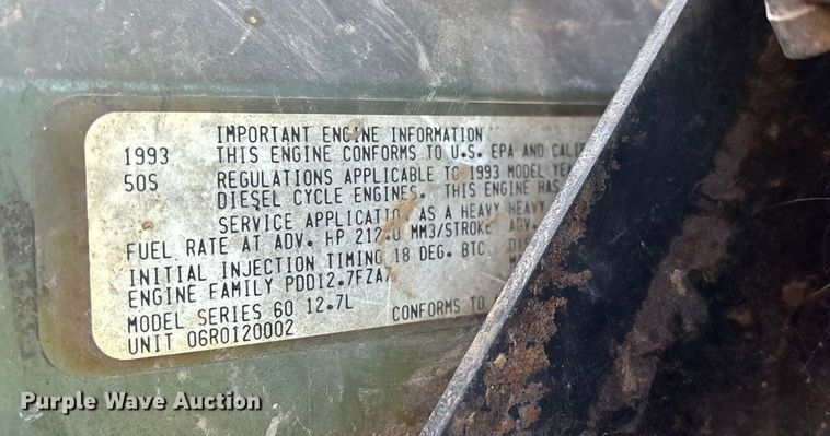 image for item EN5657 1993 Kenworth semi truck