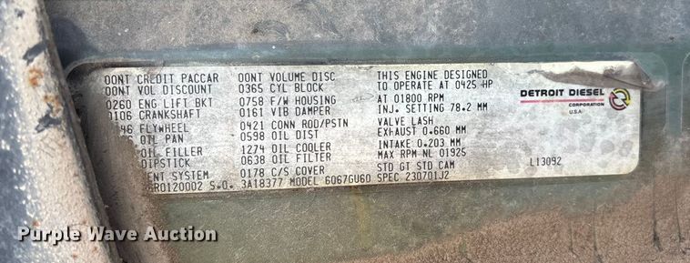 image for item EN5657 1993 Kenworth semi truck