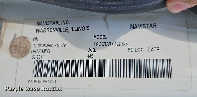 image for item EO4703 2012 International ProStar semi truck