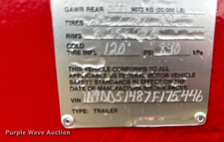 image for item ER2457 2007 Neville Built drop deck oilfield trailer