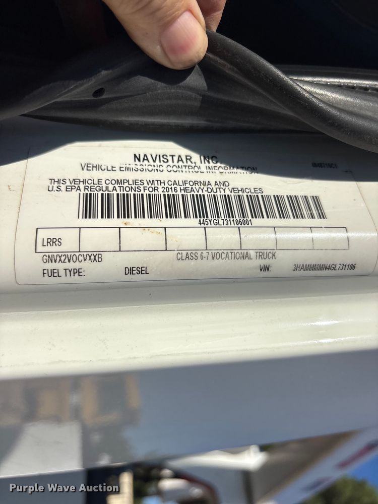 image for item ET7090 2016 International 4300  bucket truck