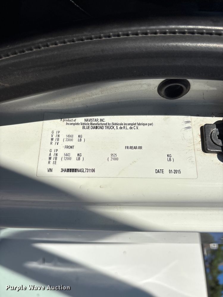 image for item ET7090 2016 International 4300  bucket truck