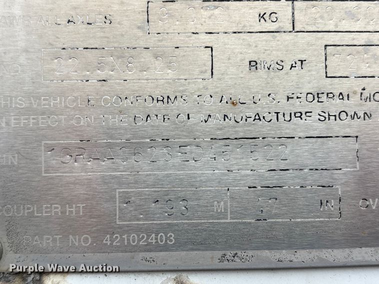 image for item ET8560 2014 Great Dane CSE-1314-02053 dry van trailer