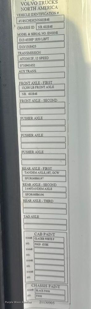 image for item EU6109 2022 Volvo VNL semi truck