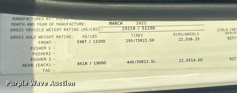 image for item EU6109 2022 Volvo VNL semi truck