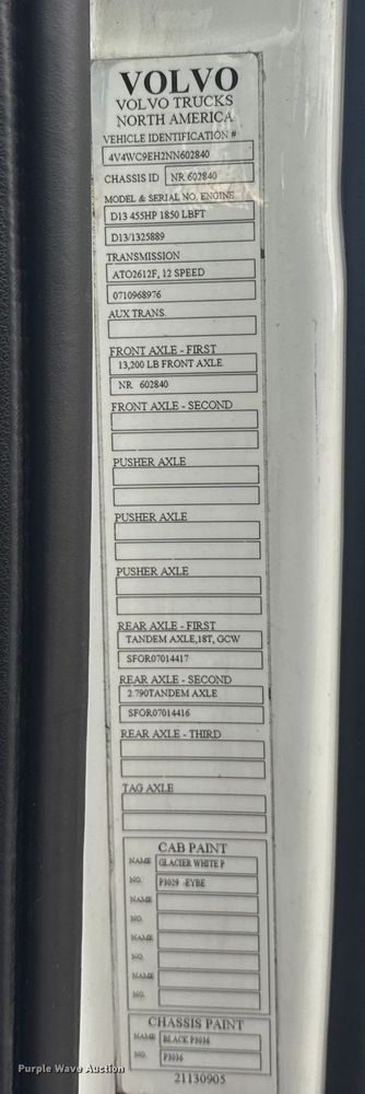 image for item EU6110 2022 Volvo VNR semi truck