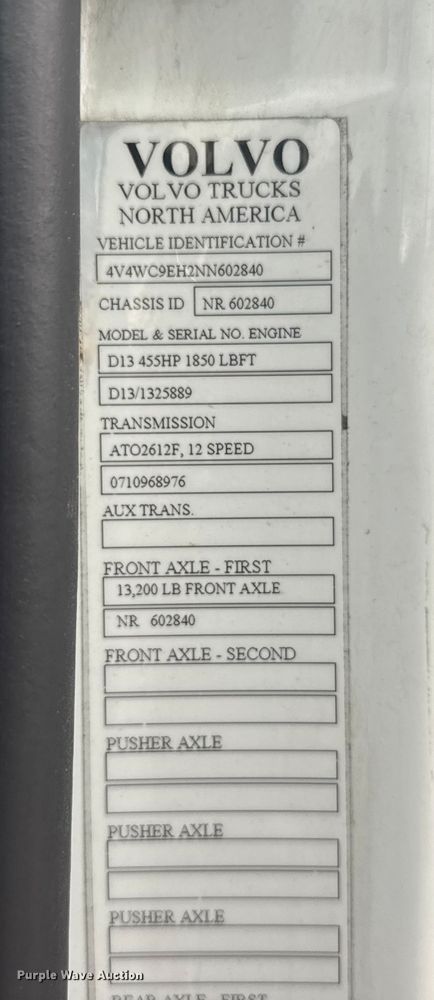 image for item EU6110 2022 Volvo VNR semi truck