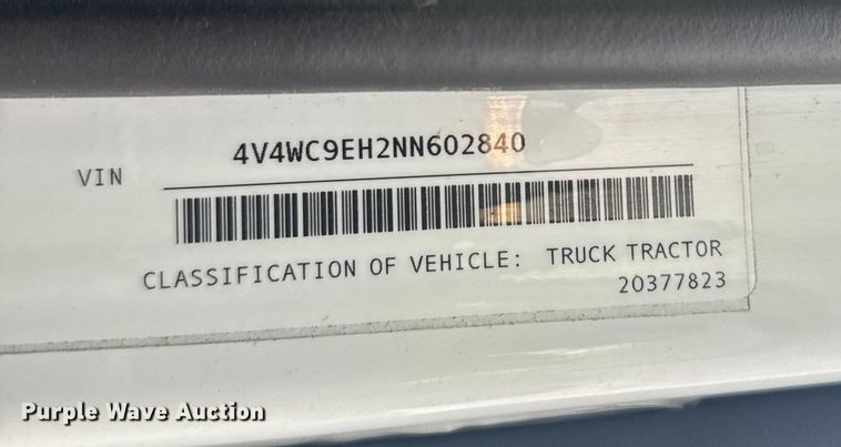 image for item EU6110 2022 Volvo VNR semi truck