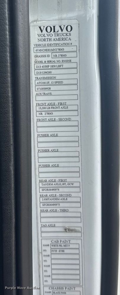 image for item EU6111 2021 Volvo VNL semi truck