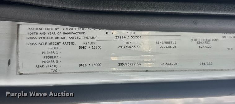 image for item EU6111 2021 Volvo VNL semi truck