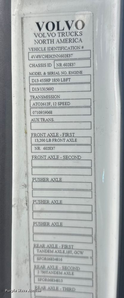 image for item EU6112 2022 Volvo VNR semi truck