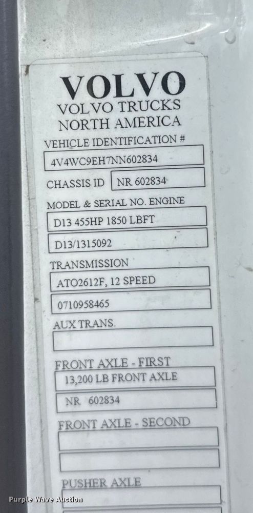 image for item EU6113 2022 Volvo VNR semi truck