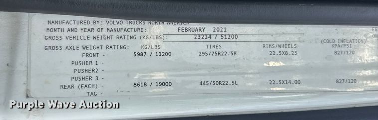 image for item EU6113 2022 Volvo VNR semi truck
