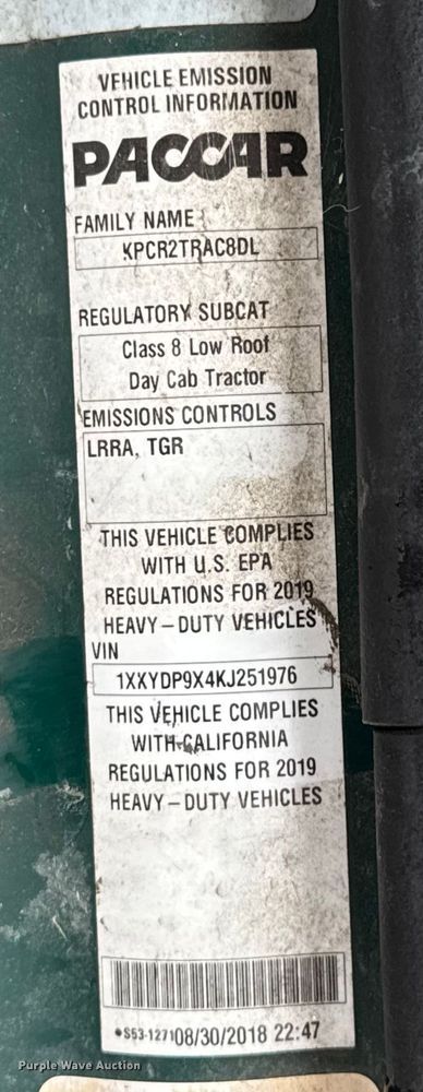 image for item EV1866 2019 Kenworth T680 semi truck