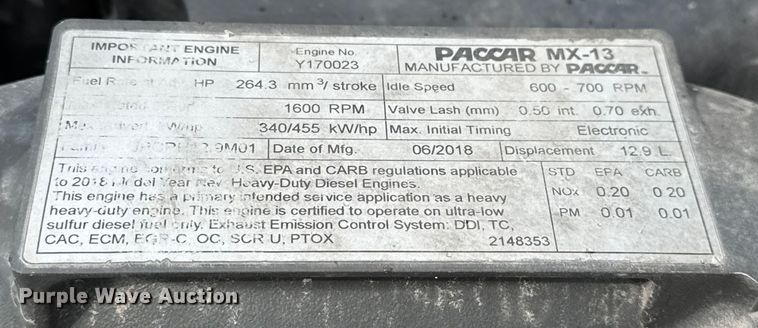 image for item EV1868 2019 Kenworth T680 semi truck