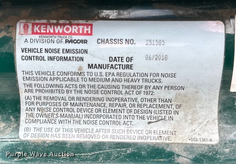 image for item EV1868 2019 Kenworth T680 semi truck