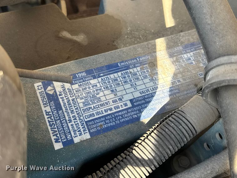 image for item EV1958 1997 International 4700 rollback truck