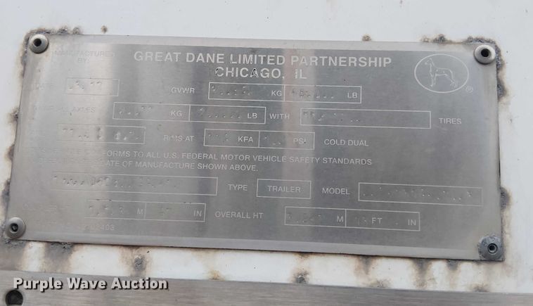 image for item EV5267 2013 Great Dane dry van trailer