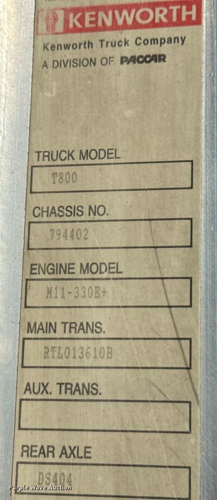 image for item ND9414 1999 Kenworth T800 semi truck