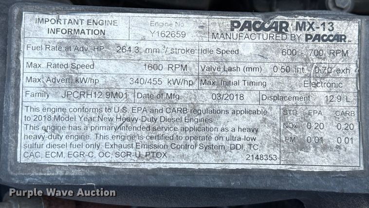 image for item YA0719 2019 Kenworth T680 semi truck