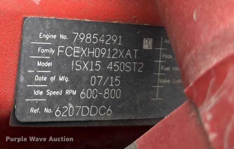 image for item YA0855 2016 International ProStar Plus 122 semi truck