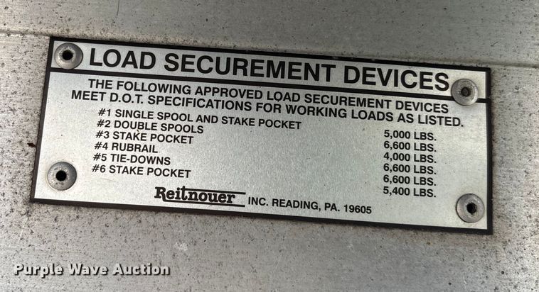 image for item YA0865 2022 Reitnouer flatbed trailer