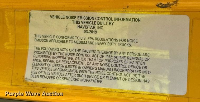 image for item YA0991 2020 International MV607 box truck