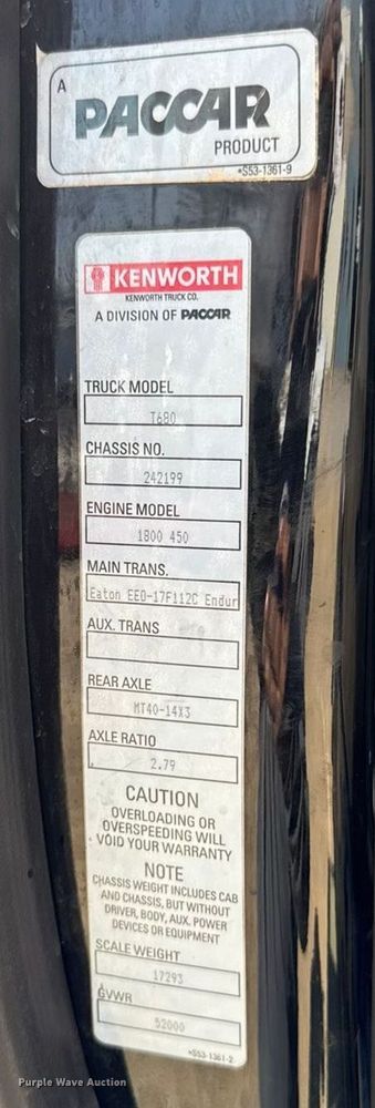 image for item YA1029 2019 Kenworth T680 semi truck