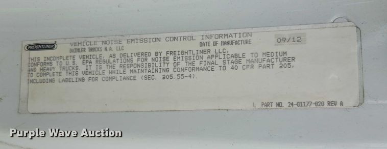 image for item YA1096 2013 Freightliner Business Class M2 box truck