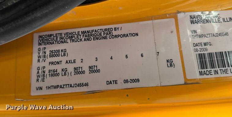 image for item DO2309 2010 International 7500 dump truck