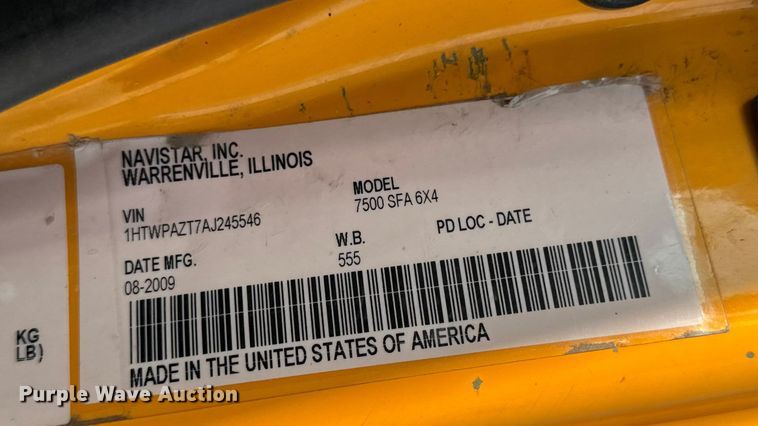 image for item DO2309 2010 International 7500 dump truck