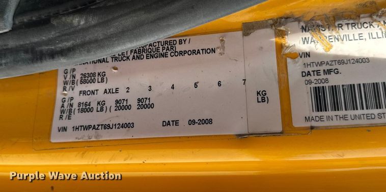 image for item DO2311 2009 International 7500 dump truck