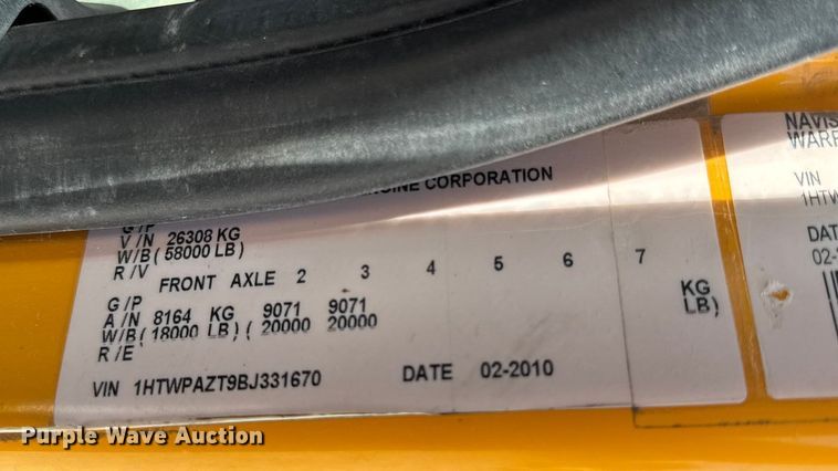 image for item DO2314 2011 International 7500 dump truck