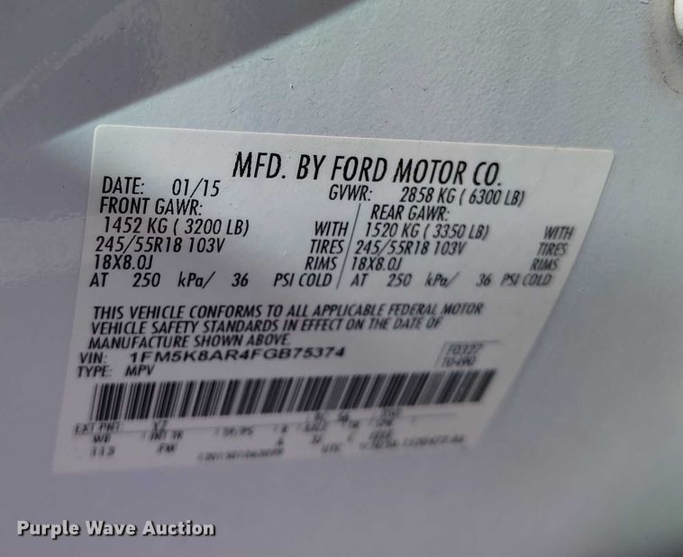 image for item DP5031 2015 Ford Explorer Police Interceptor SUV