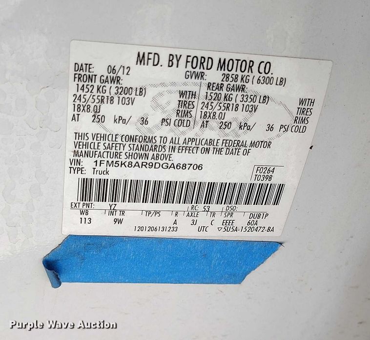 image for item DP5032 2013 Ford Explorer Police Interceptor SUV