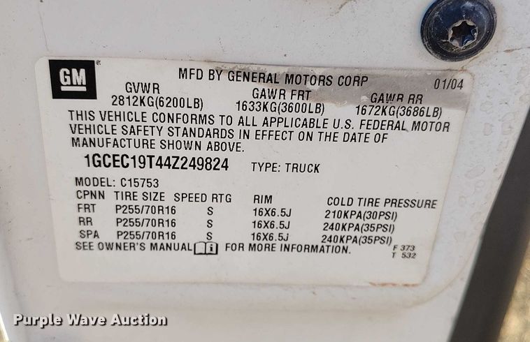 image for item DP5056 2004 Chevrolet Silverado 1500 Ext. Cab pickup truck