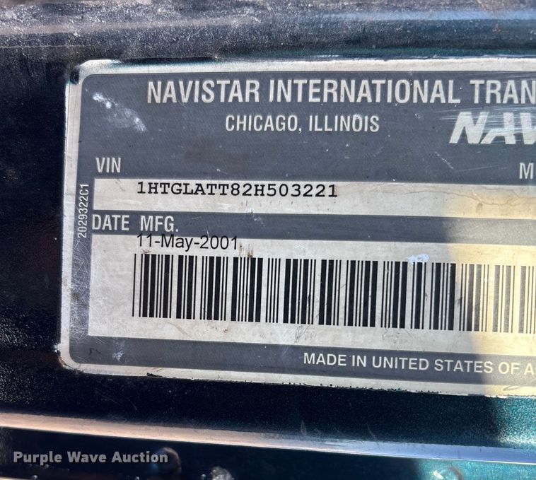 image for item DU1429 2002 International 2674 dump truck