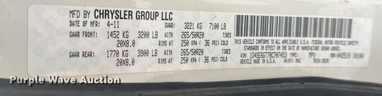 image for item DW3465 2011 Dodge Durango R/T SUV