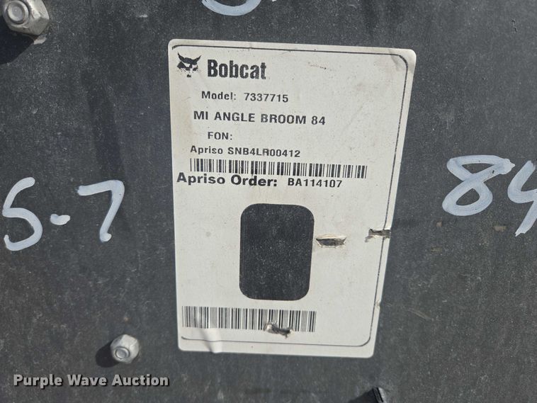 image for item DY1382 2019 Bobcat 84 Angle Broom skid steer broom