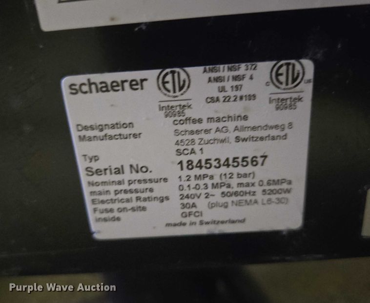 image for item DY1404 (3) Schaerer Coffee Art Plus coffee makers