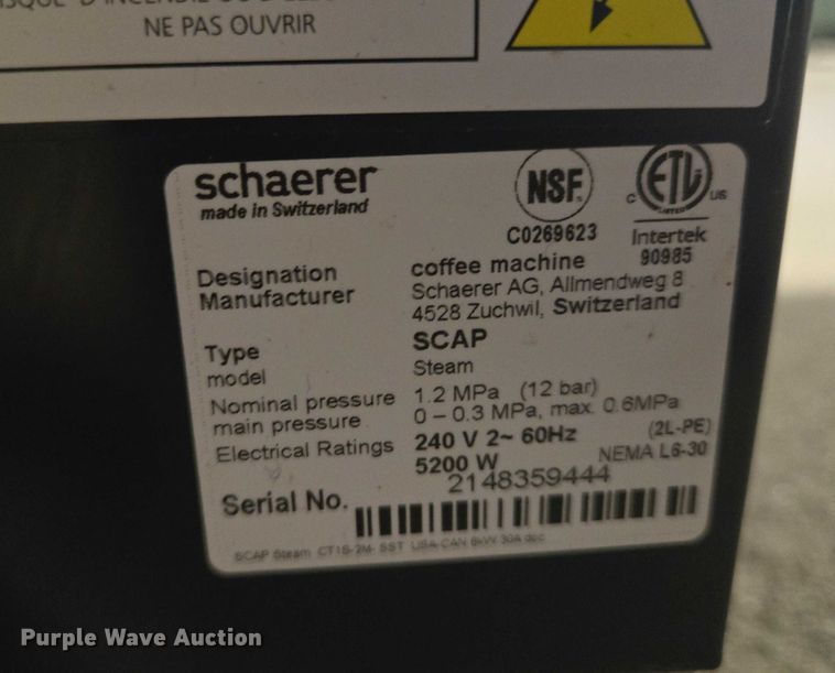 image for item DY1404 (3) Schaerer Coffee Art Plus coffee makers