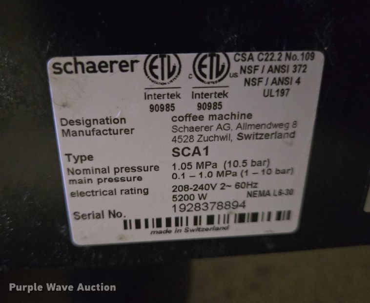 image for item DY1404 (3) Schaerer Coffee Art Plus coffee makers