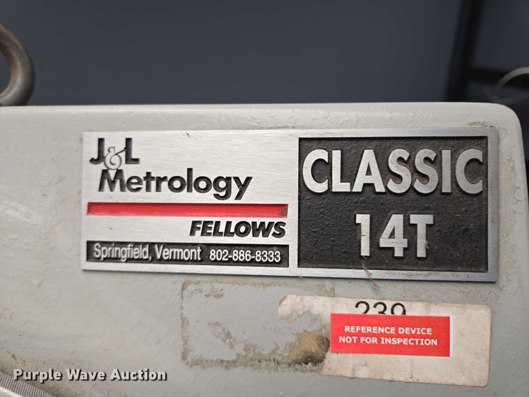 image for item DY1416 J&L Metrology Classic 14T optical comparator