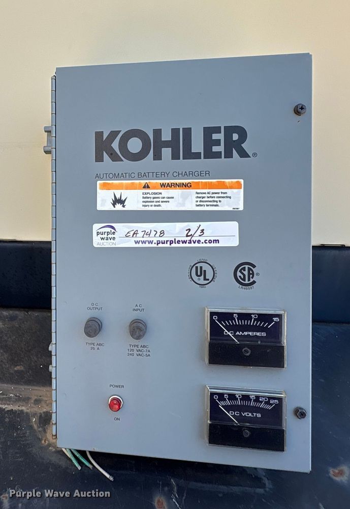 image for item EA7478 2014 Kohler Power Systems 100RE0ZJF generator