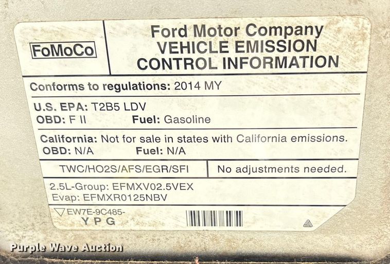 image for item EA7484 2014 Ford Fusion 