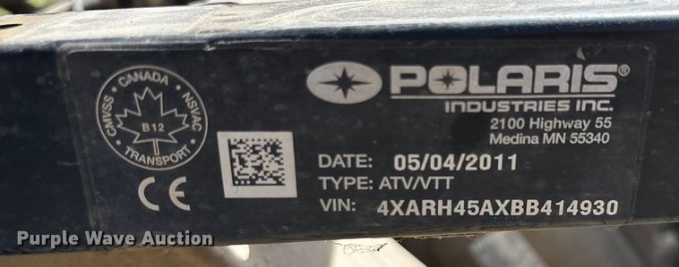 image for item ED2270 2011 Polaris Ranger 4x4 utility vehicle